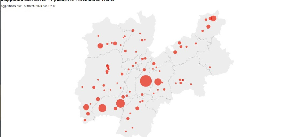 Dalle decine di casi nelle strutture di Arco, Ledro e Pergine ai contagi di Vermiglio e Canazei